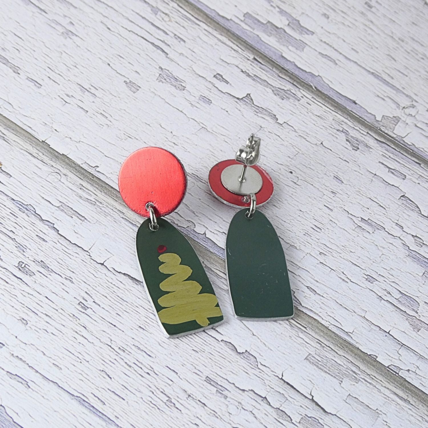 Anodised aluminium earrings - Christmas Cheer Collection