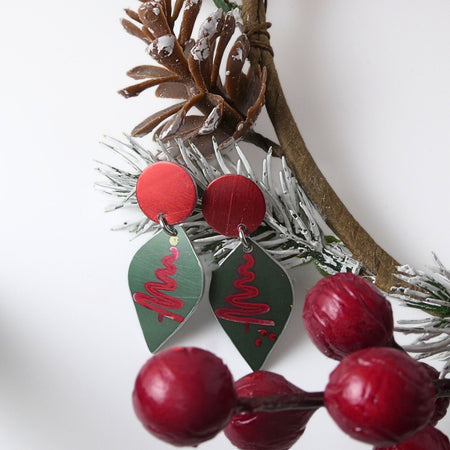 Anodised aluminium earrings - Christmas Cheer Collection