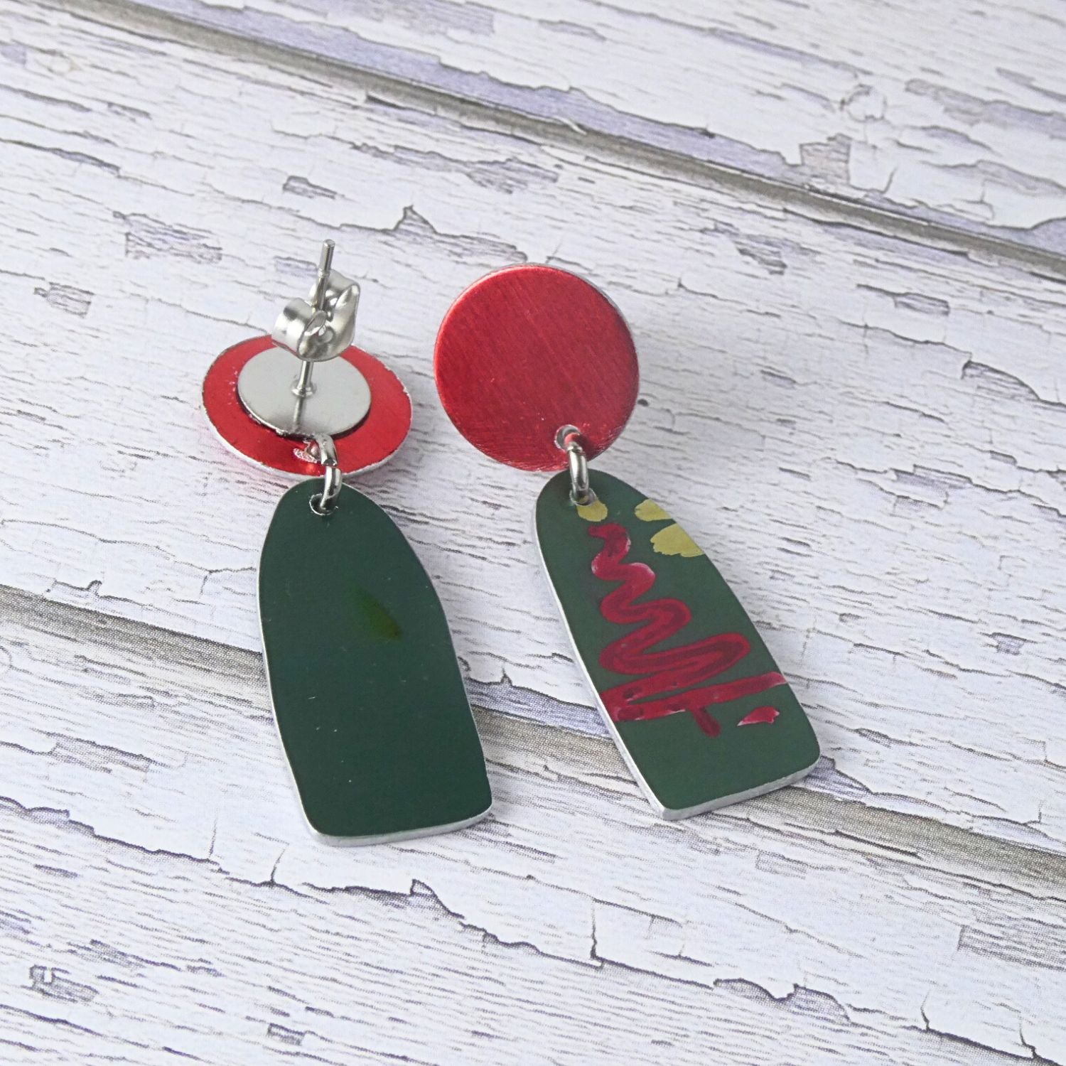 Anodised aluminium earrings - Christmas Cheer Collection