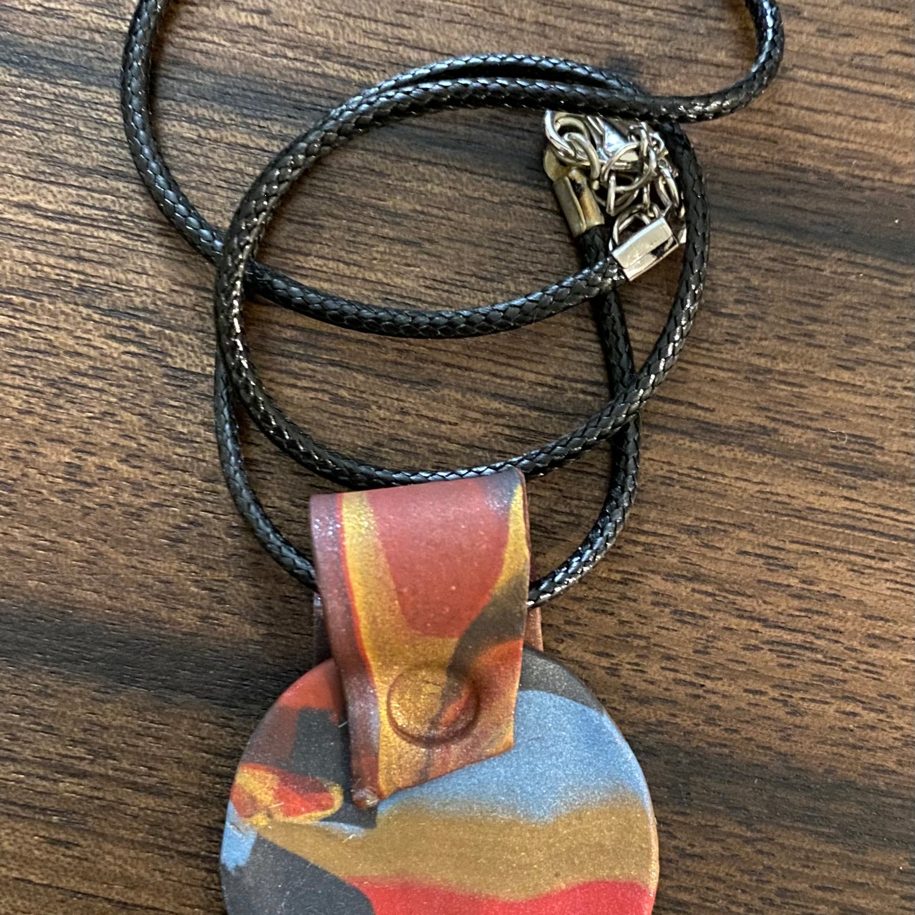 Celebration Polymer Clay Pendant- Handmade One of A Kind Pendant