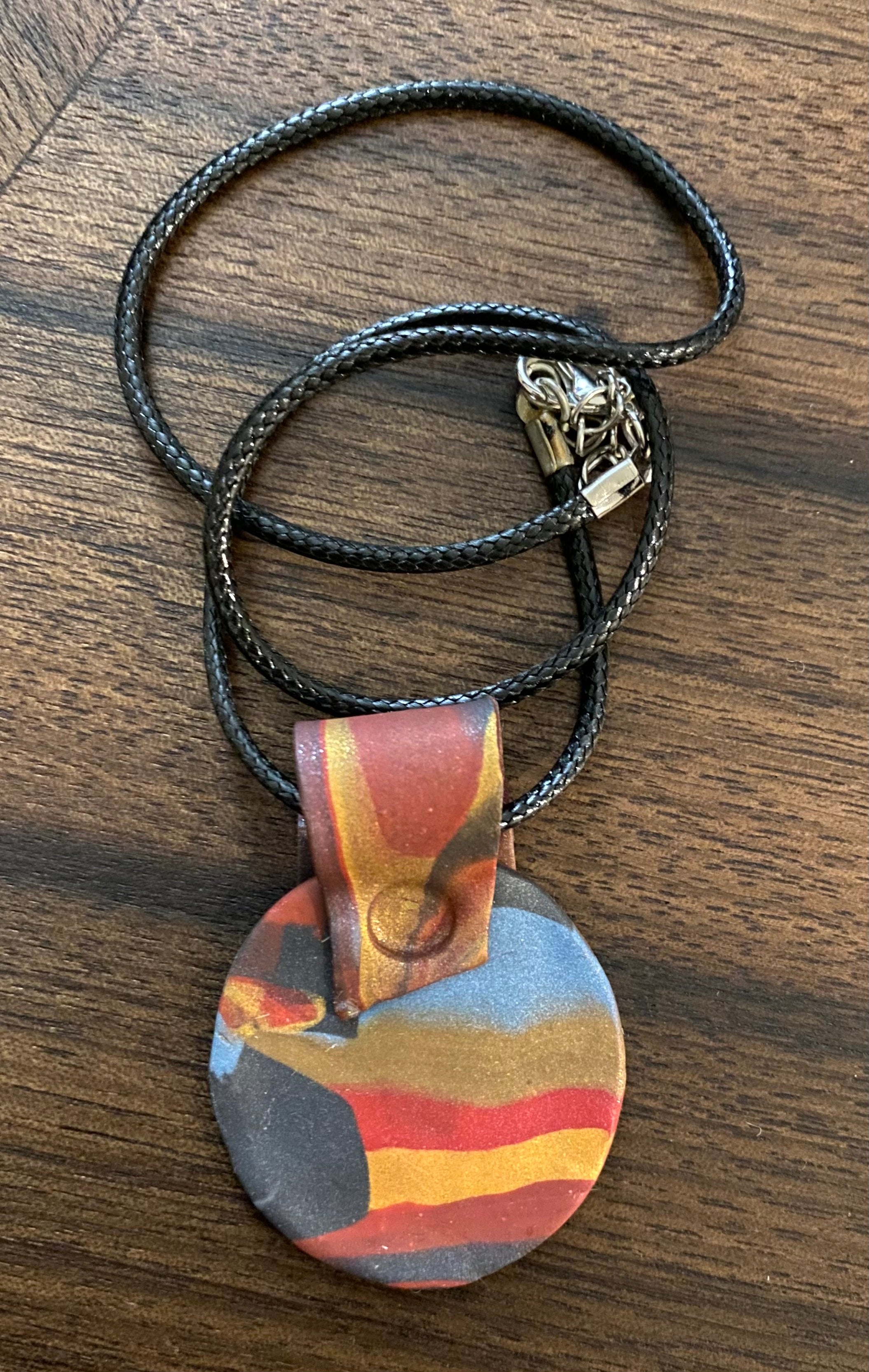 Celebration Polymer Clay Pendant- Handmade One of A Kind Pendant