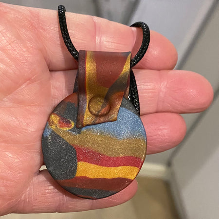 Celebration Polymer Clay Pendant- Handmade One of A Kind Pendant