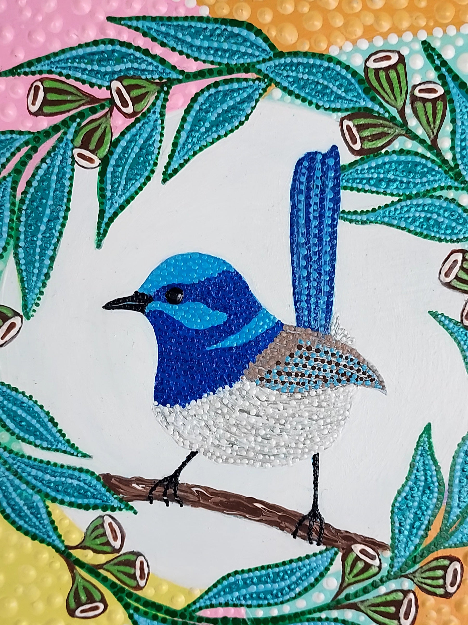 New Dot Art design called "" My Blue Wren"