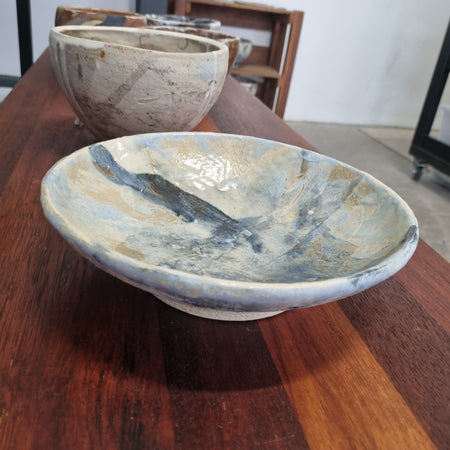 Sand and sea , hand made ceramic bowl