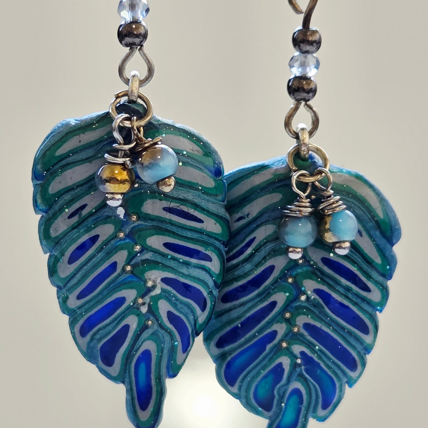 Caned Leaf Earrings