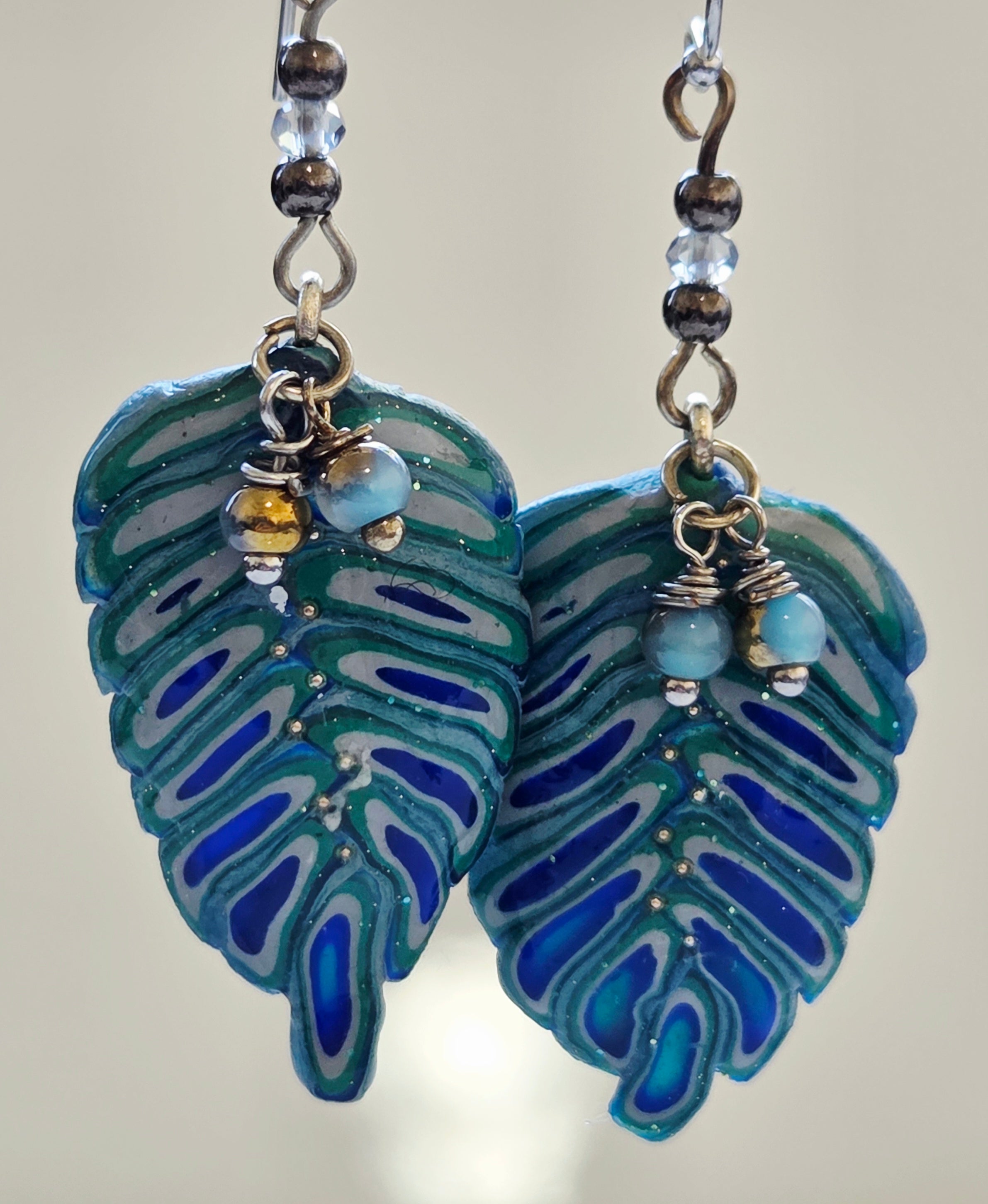 Caned Leaf Earrings