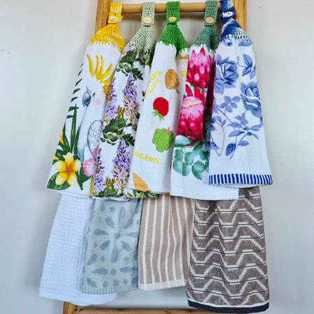 Kitchen Hand Towel | Hanging | Cotton | SINGLE LAYER | 9 Styles - 10-18