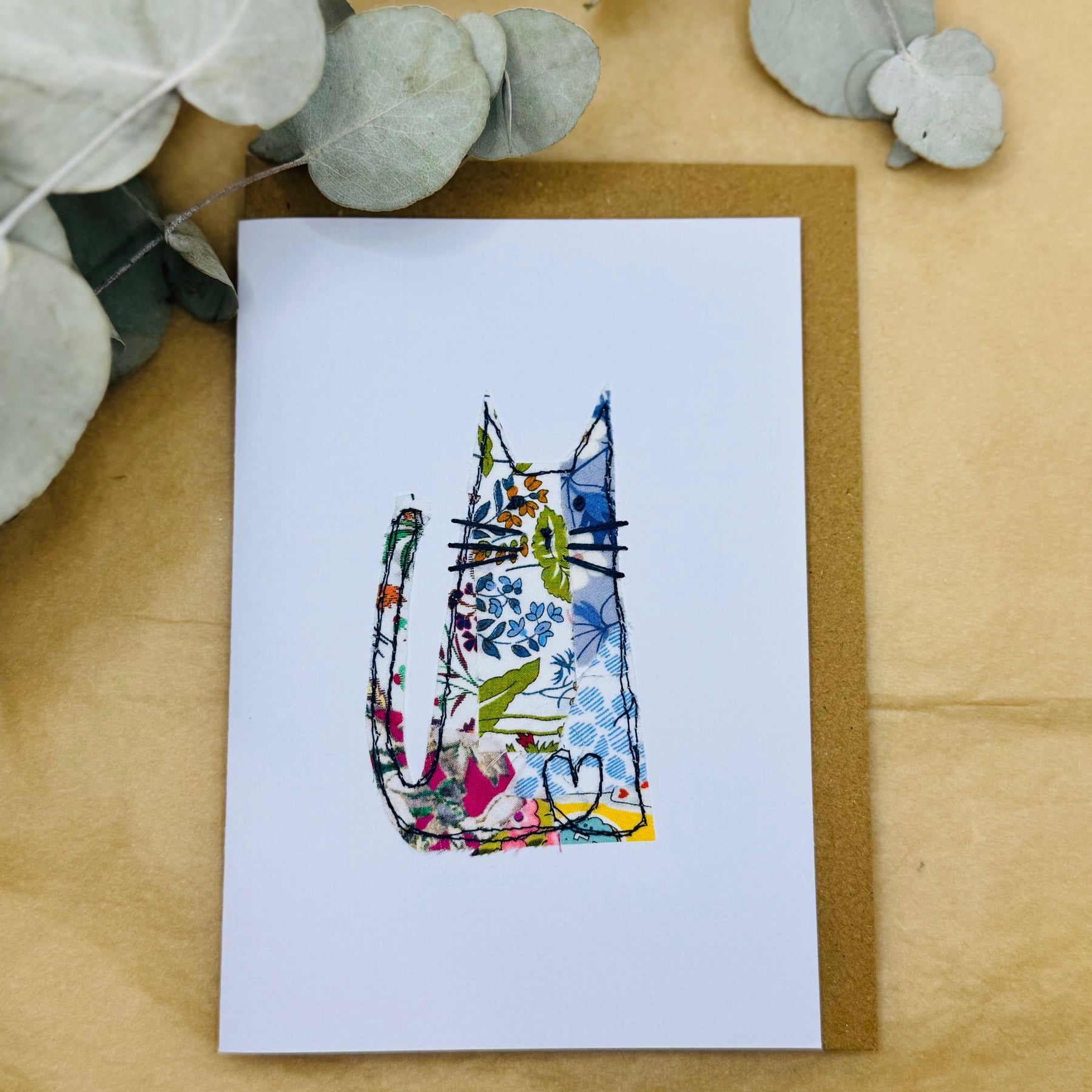 Upcycled handmade animal cards