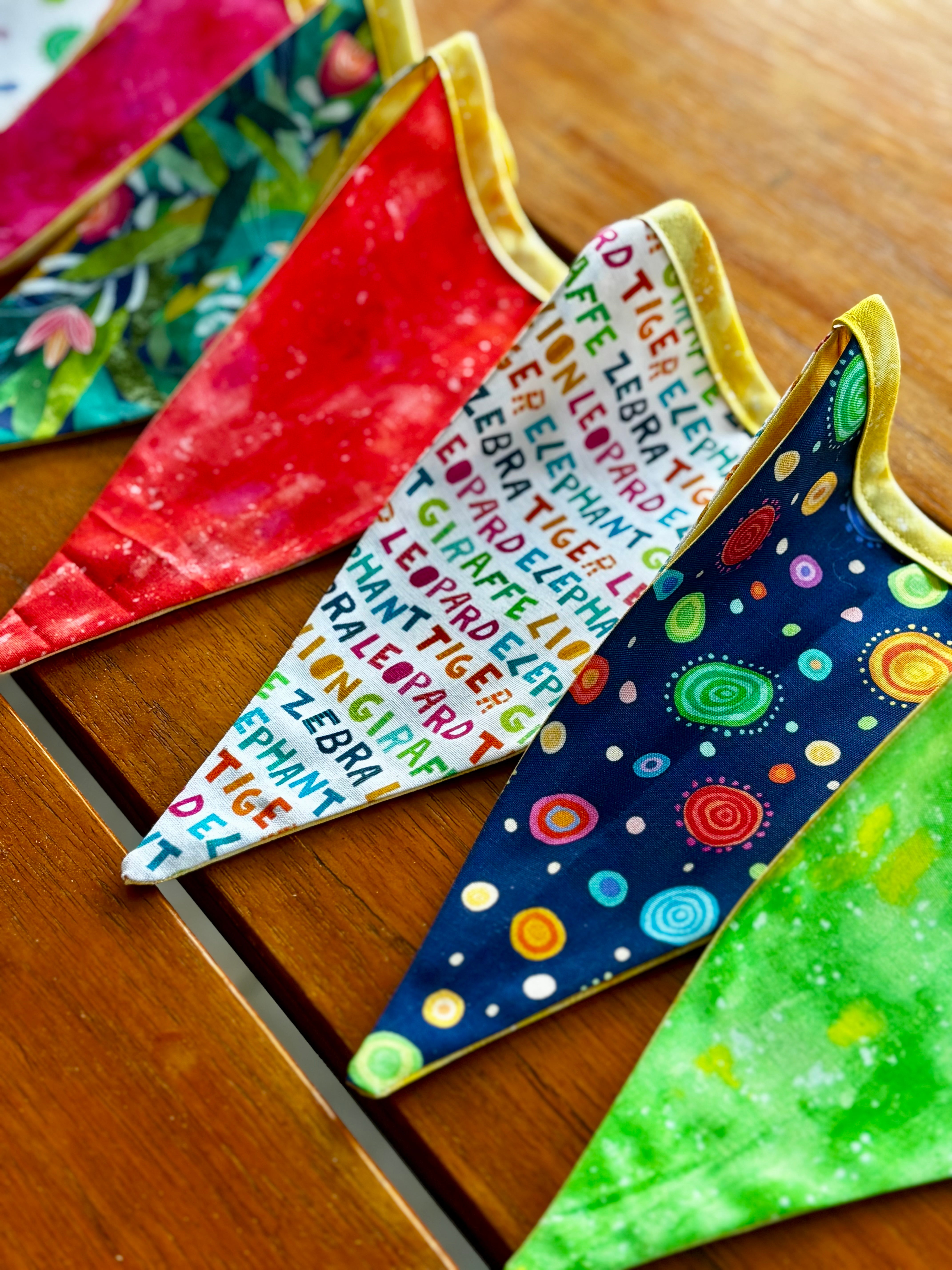Sustainable Party Time Bunting 12 Flag’s Double Sided & 3 Metres long