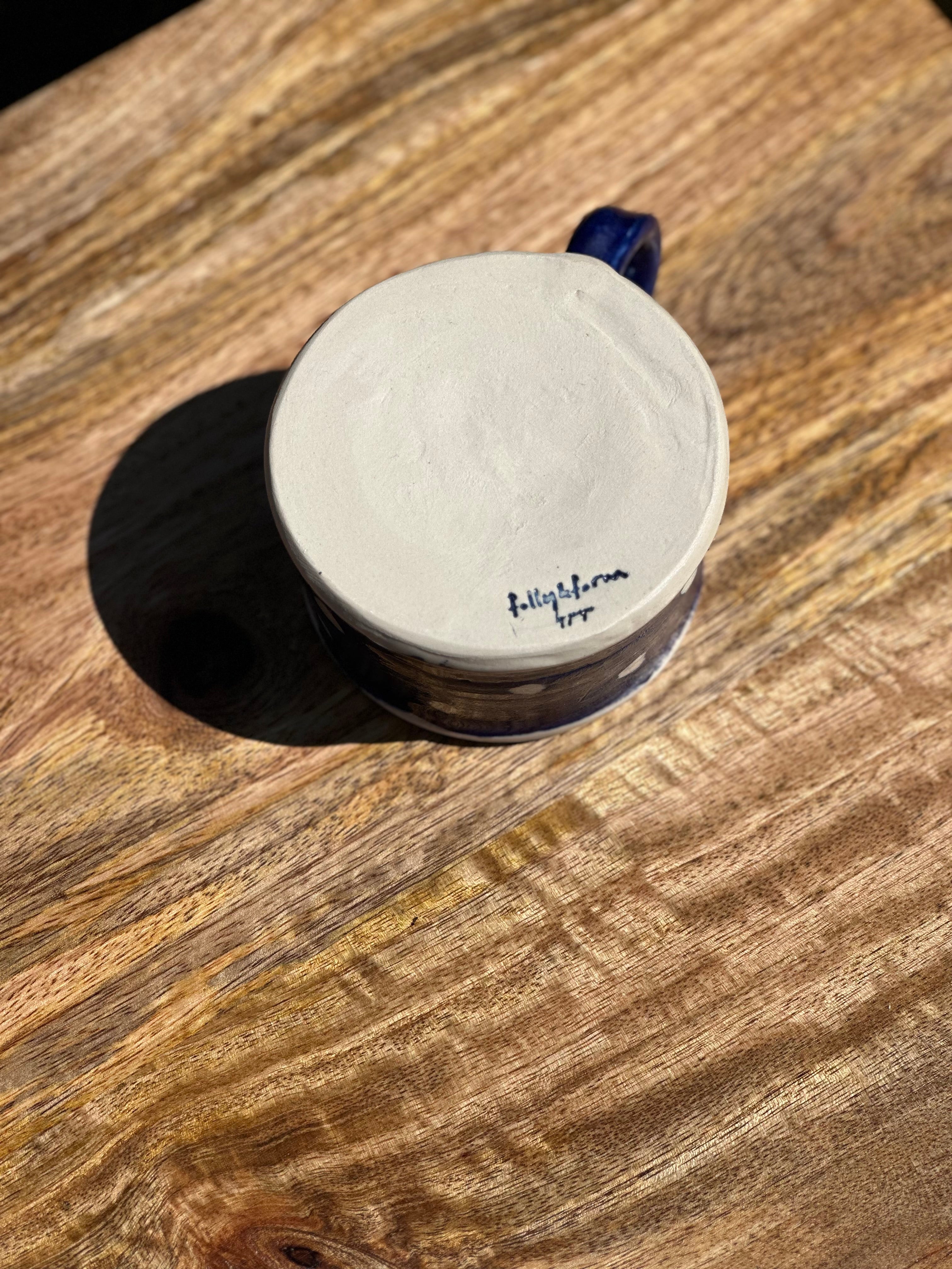 Polka Dot Mug  - Red and Blue