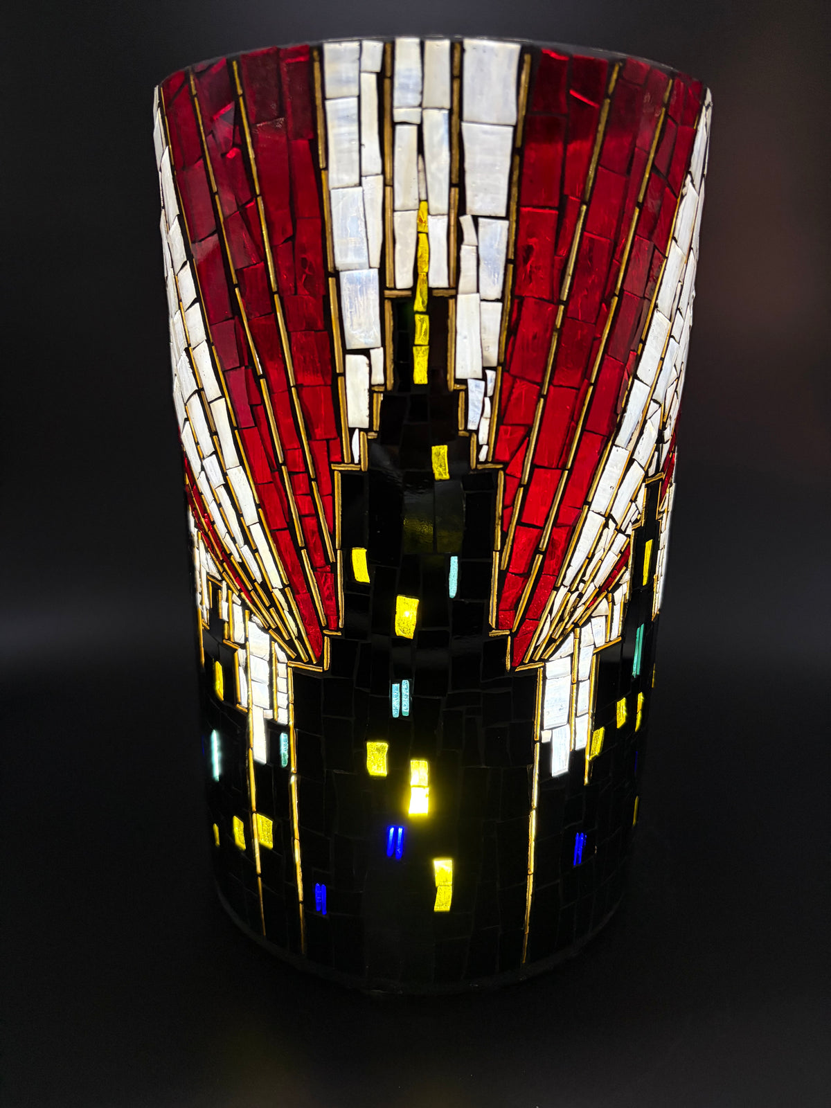 Myrtle – Handmade Art Deco Mosaic Votive