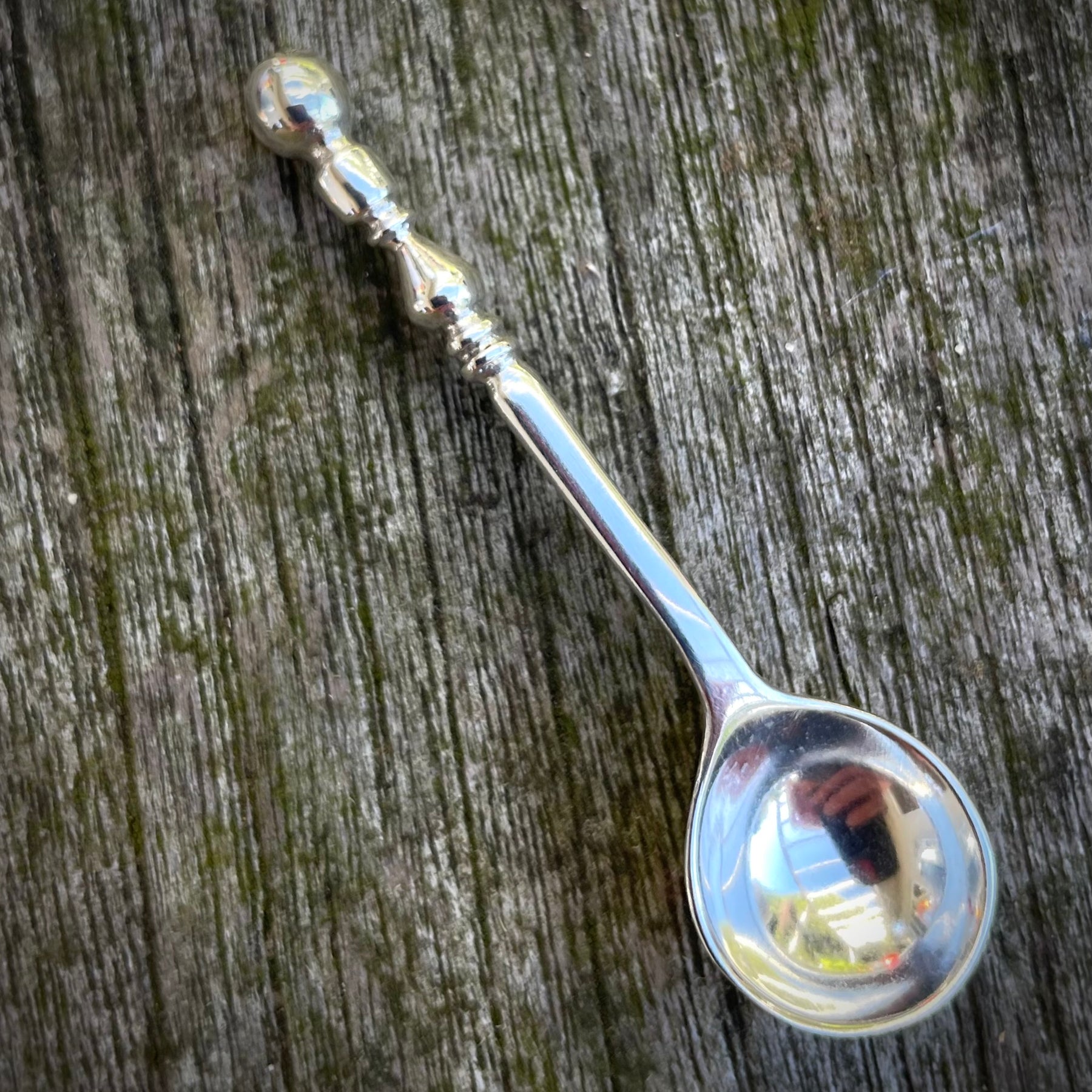Sterling silver salt or mustard spoon