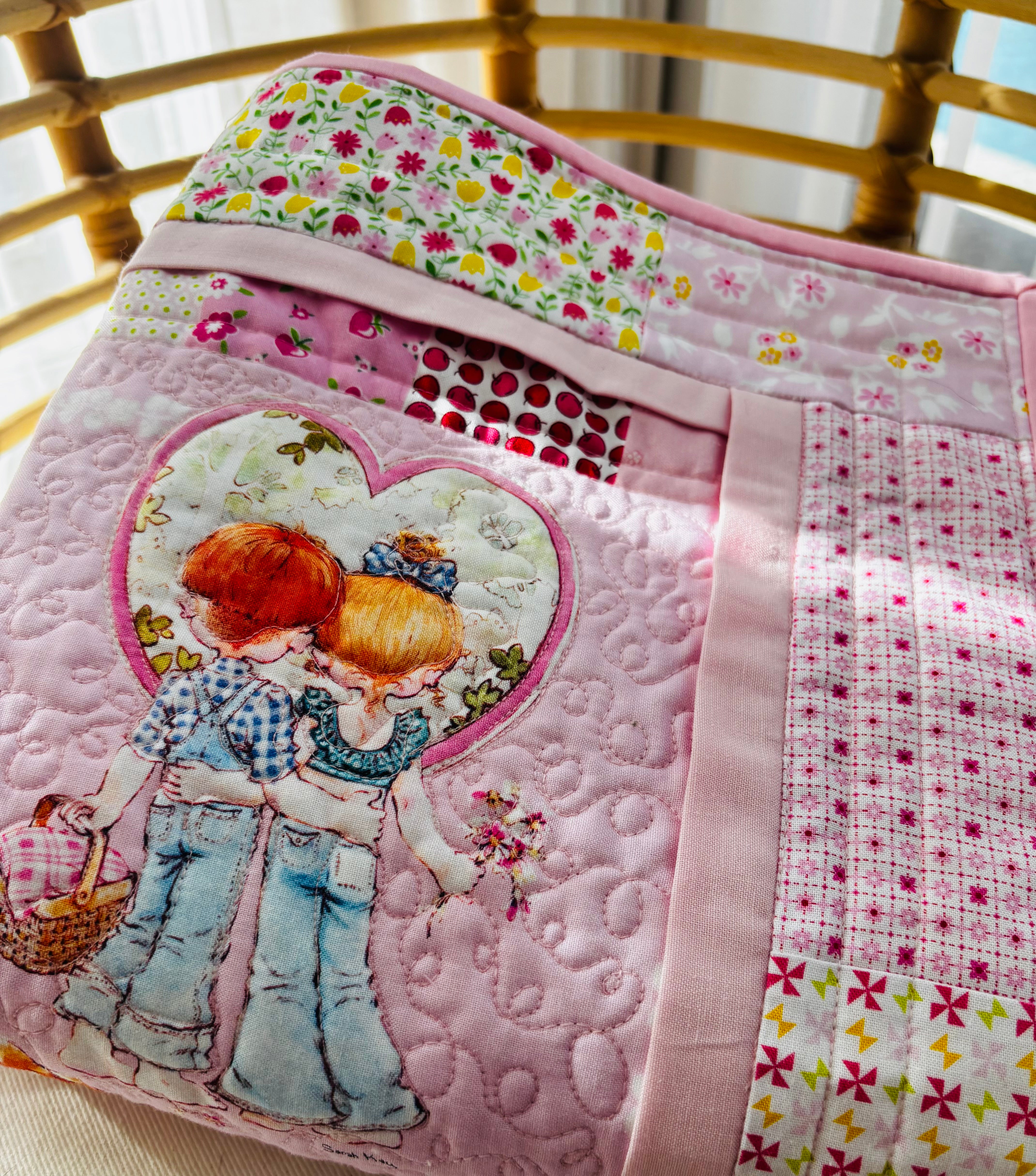 One of a kind Handmade Keepsake Quilt Sarah Kay Fabric