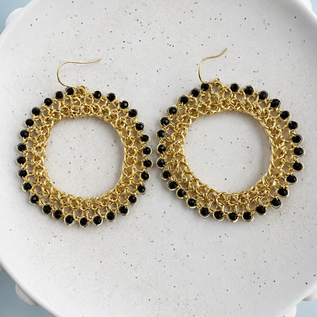 Midnight Halo Hoop Earrings