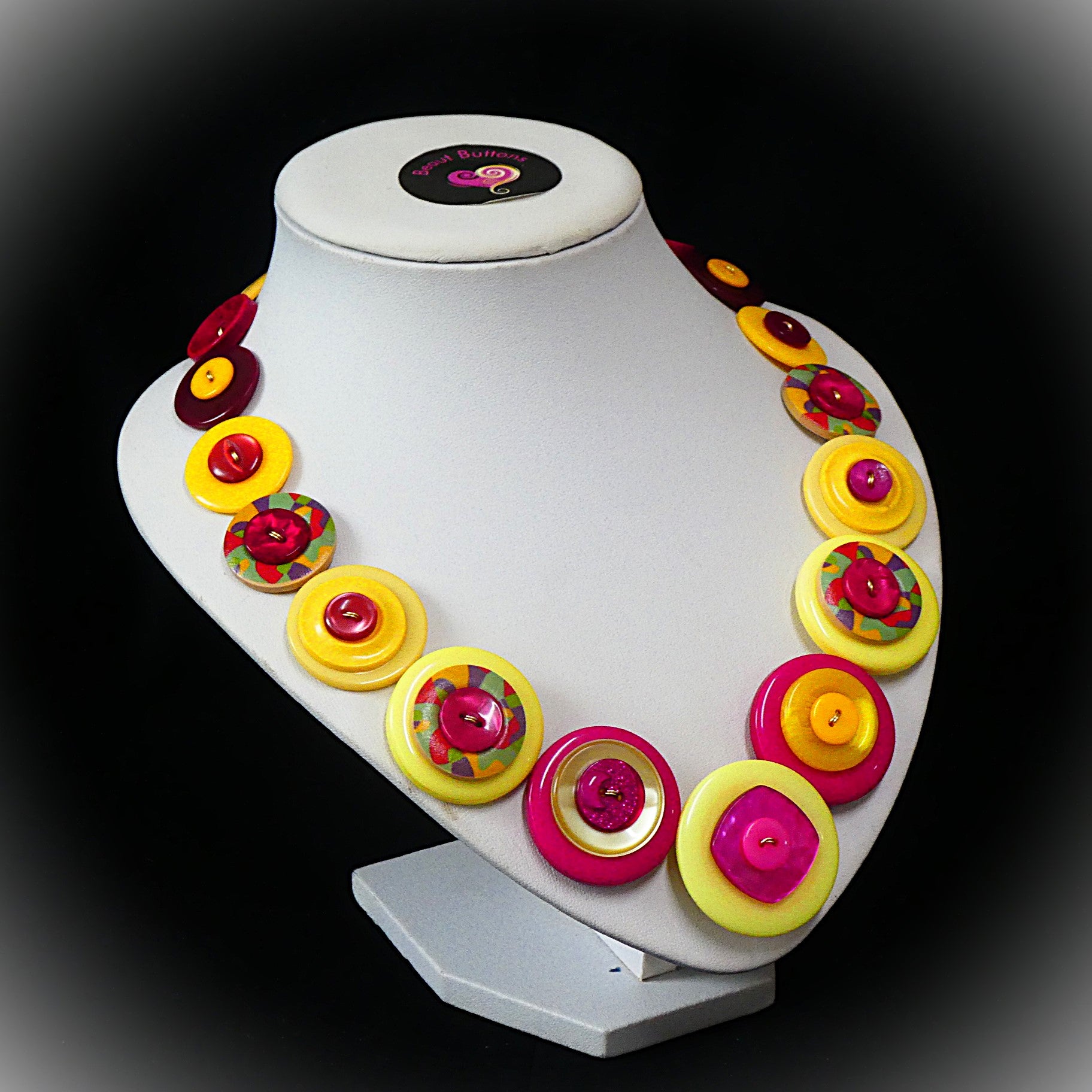 Button necklace - Confetti