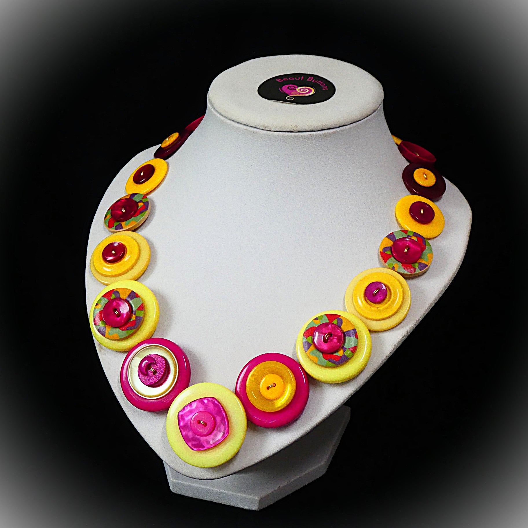 Button necklace - Confetti