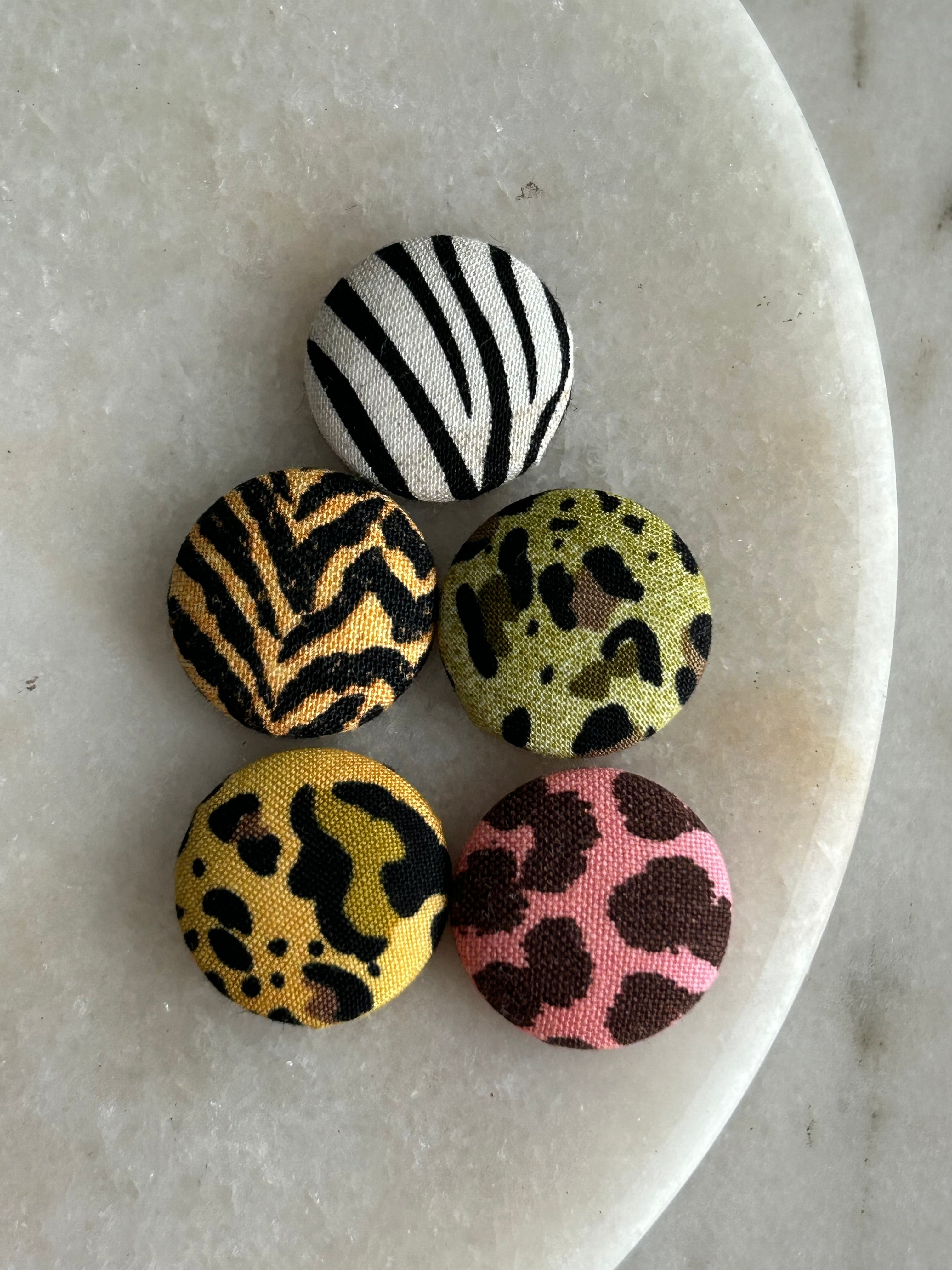 Fabric Covered Magnets - pack of 5