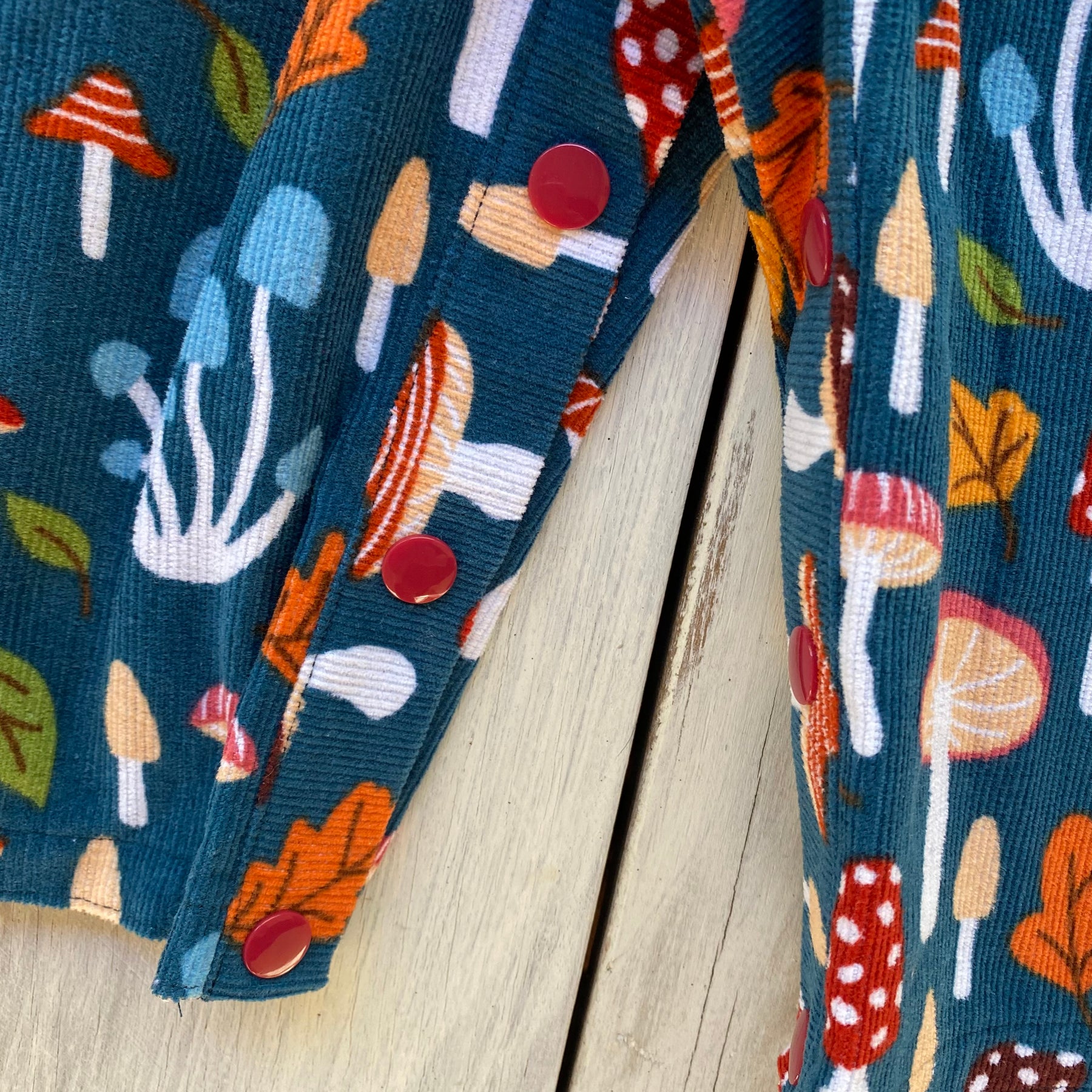 Corduroy Childs overalls large mushroom print in size 0