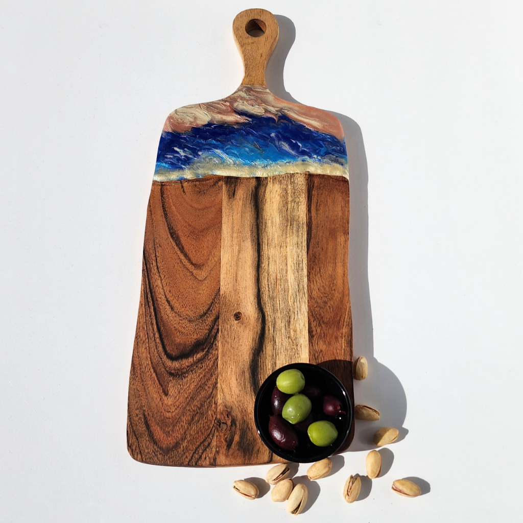 "Beach Sunset" - Resin Display Board