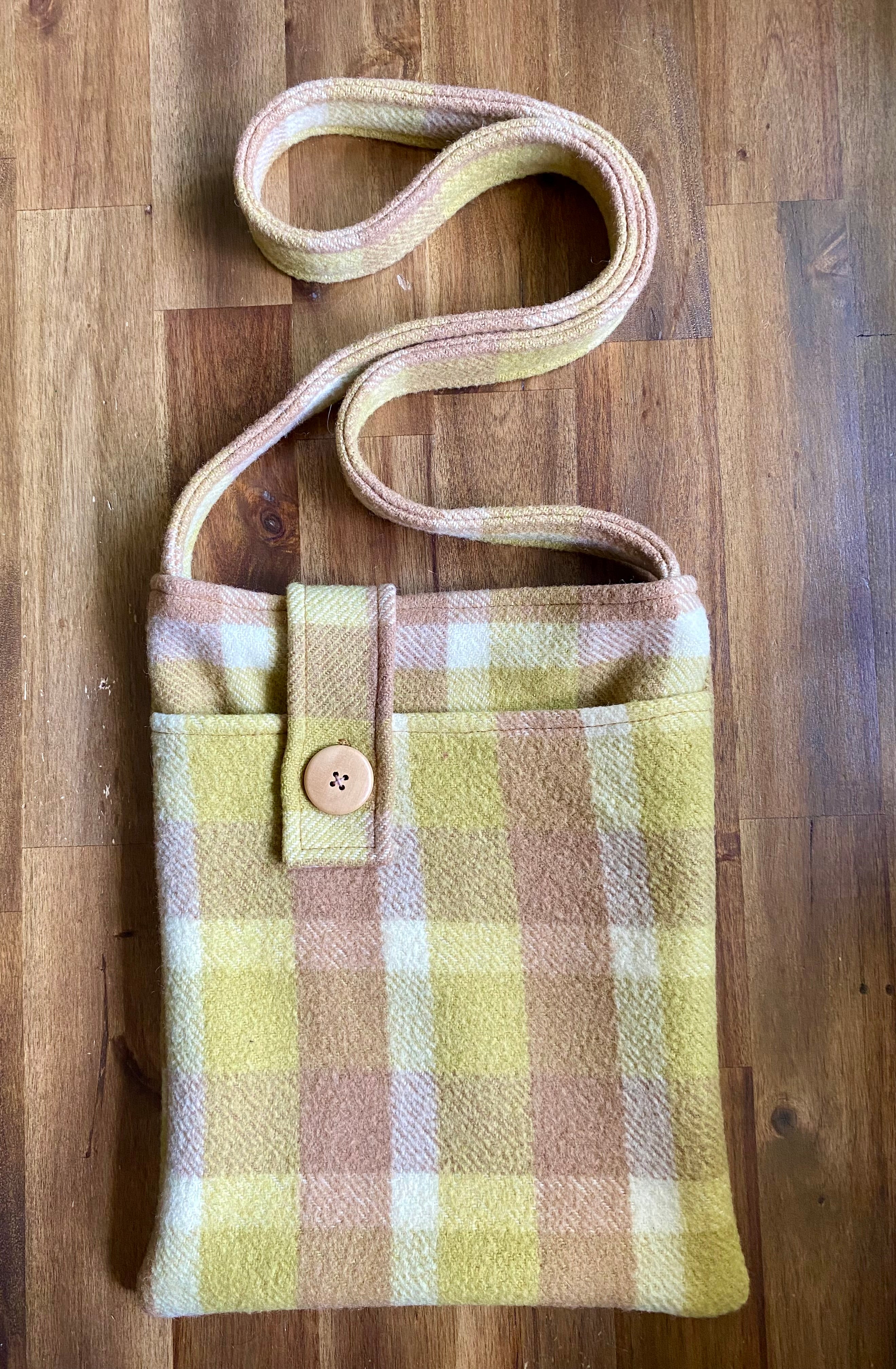 Upcycled Woollen Blanket - Cross Body Bag - Multi