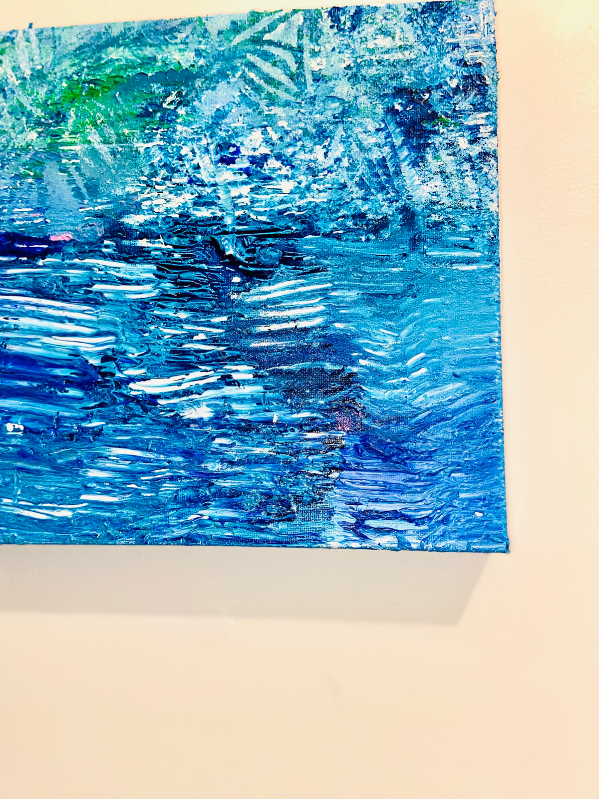Island Paddle ORIGINAL CANVAS PAINTING 25.4x25.4x3.5cm by Margo Humphries