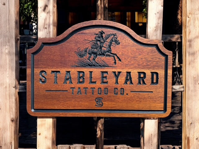 Custom Country Farm Entrance Sign in Solid Australian Hardwood Suitable for Outdoors