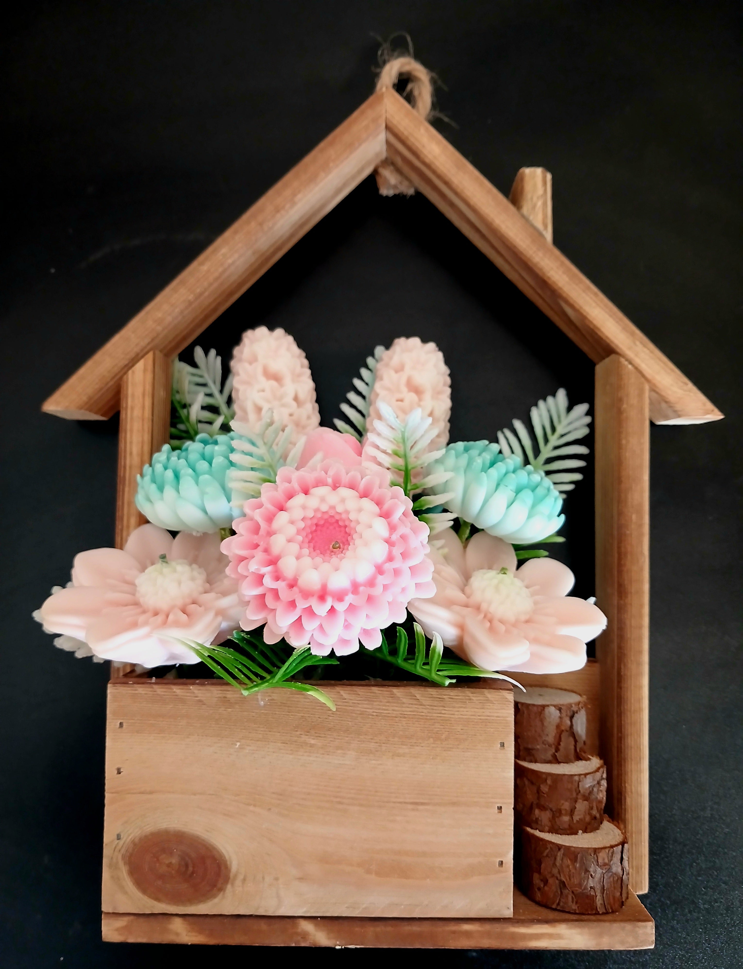 Wooden House Bouquet  Autumn Bonfire