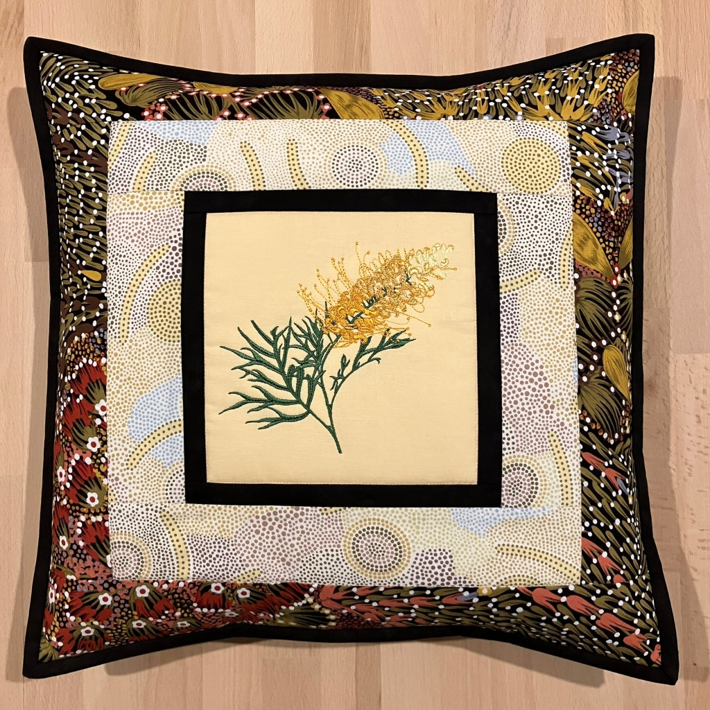 handmade Australian native quilted - grevillea