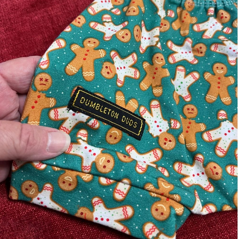 Gingerbread Men | Sizes 000, 00, 0 |Handmade Baby Pants by Dumbleton Duds | Free Postage Orders $50+