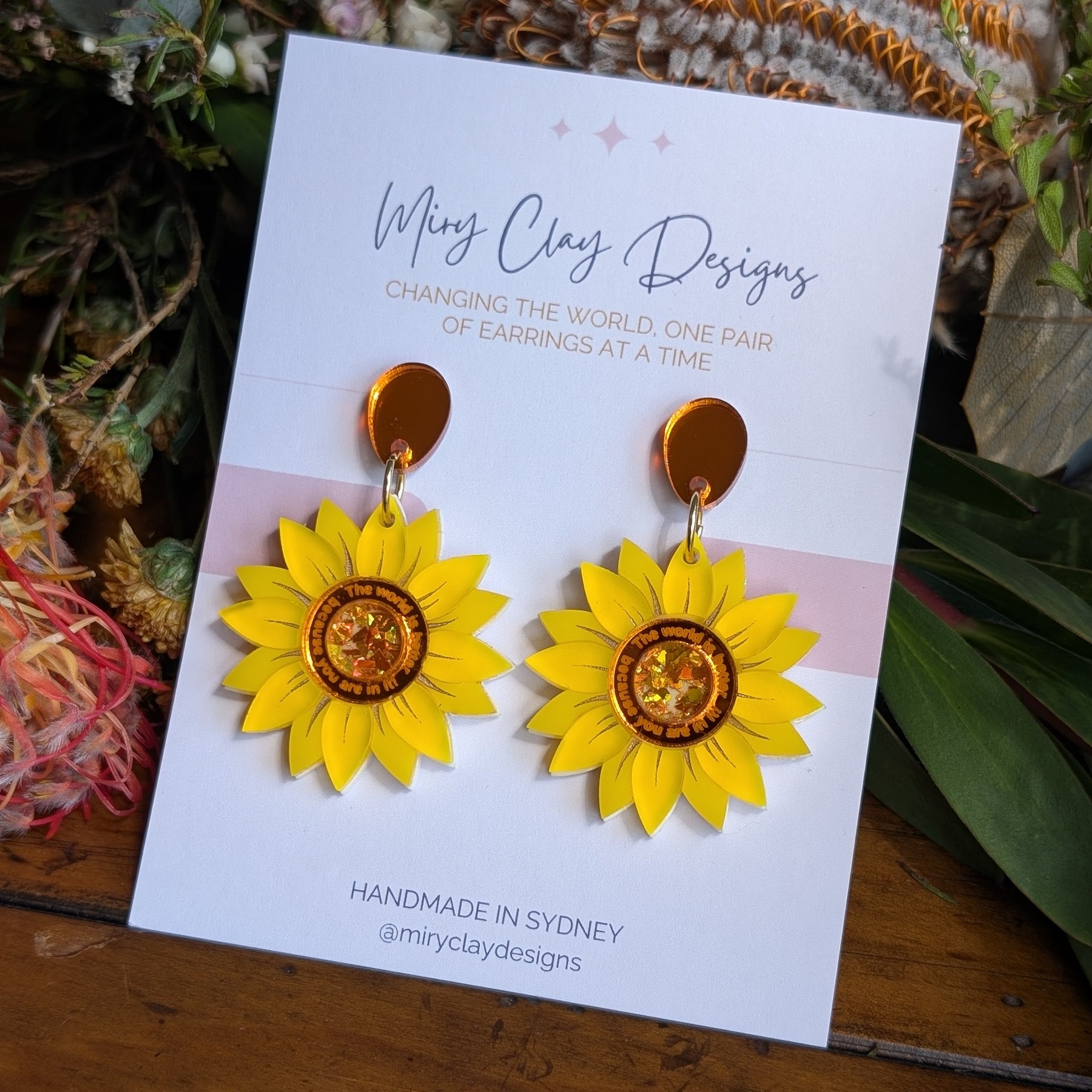 Sunflower Af-fleur-mation  Dangles