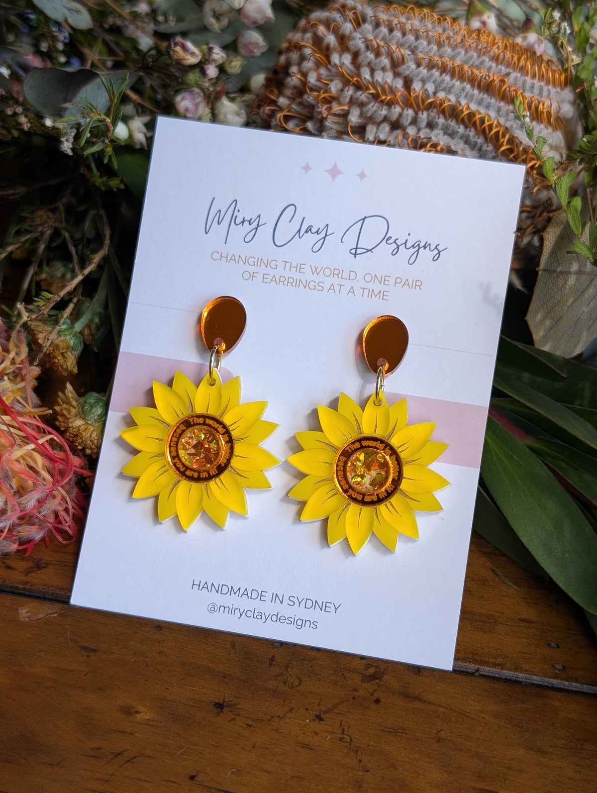 Sunflower Af-fleur-mation  Dangles