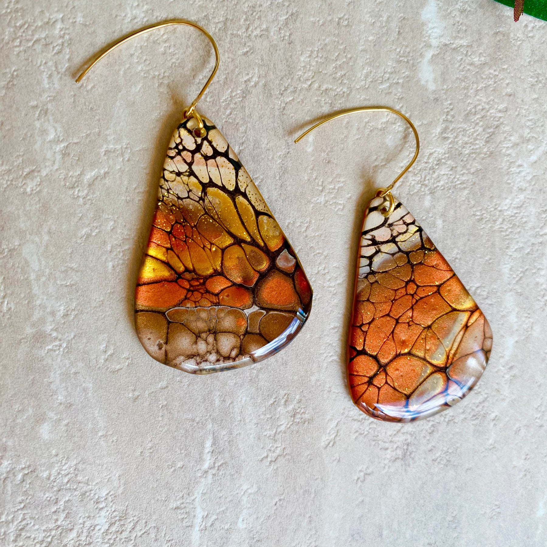 Wearable Art Teardrop Earrings