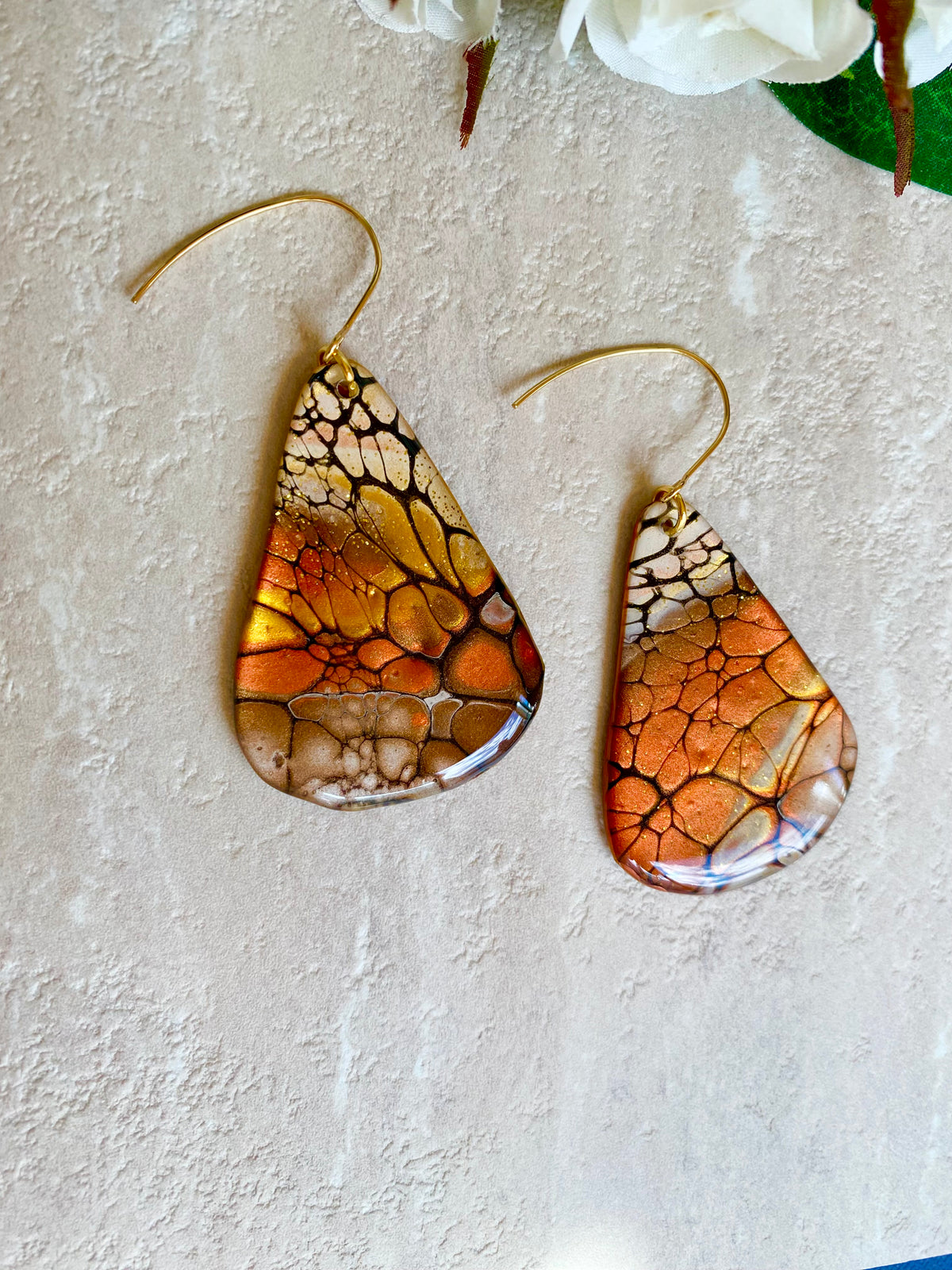 Wearable Art Teardrop Earrings