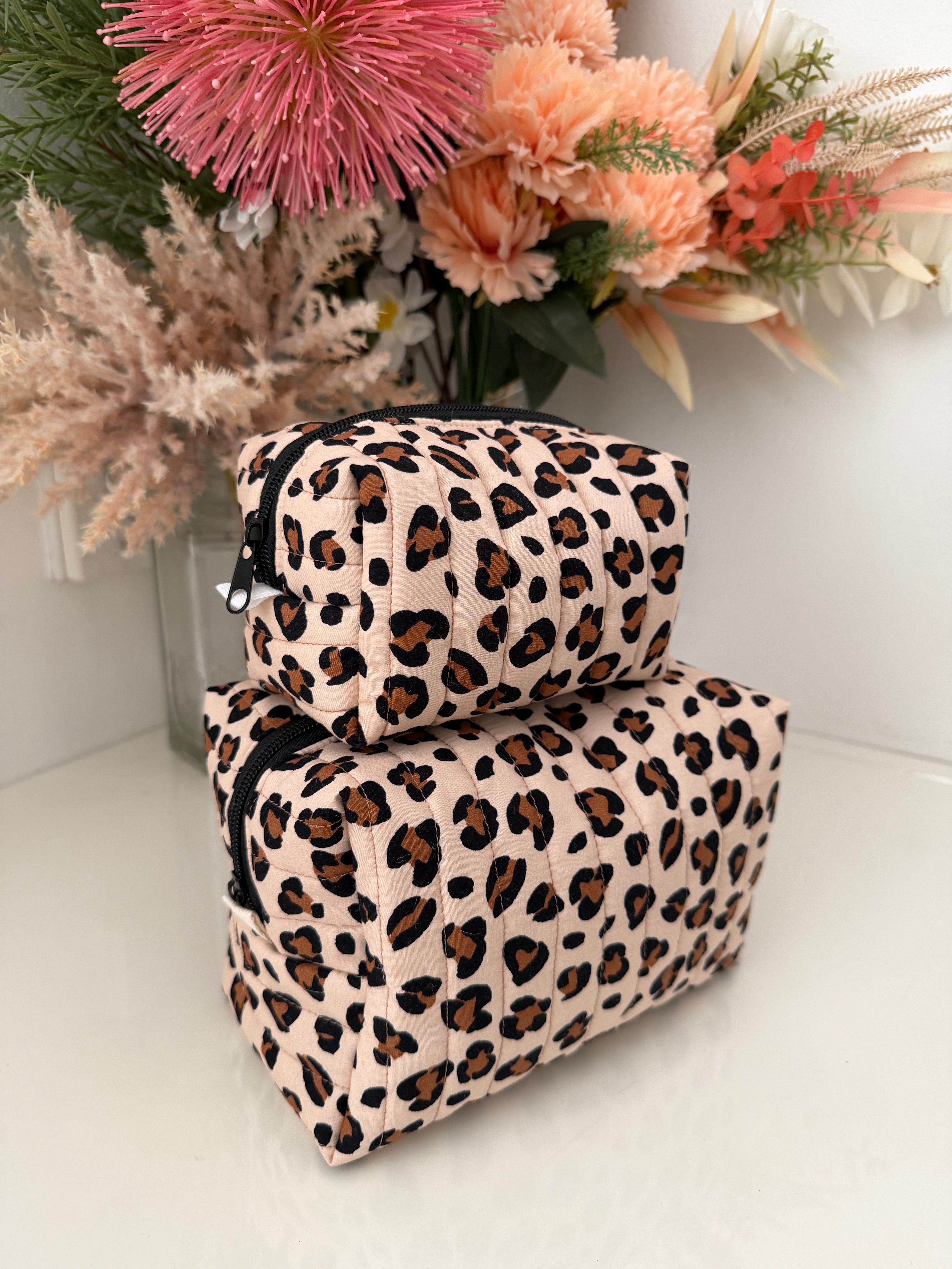 Boxy Zipper Pouch - Animal Print