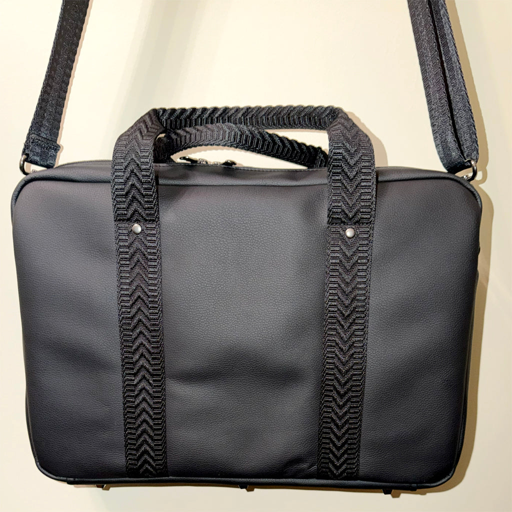 Black laptop bag custom remake for Denis