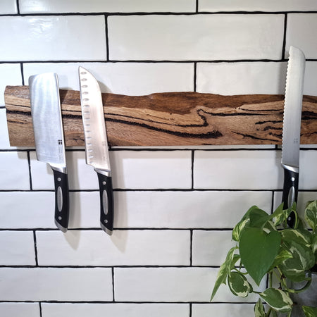 Custom made  Wooden Magnetic Knife Holder