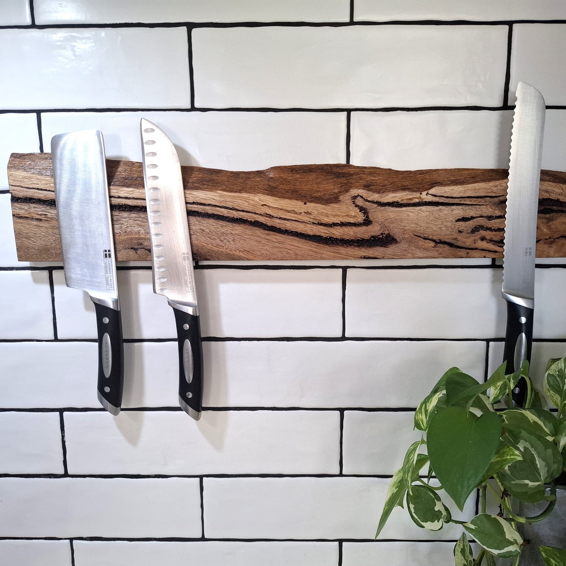 Custom made  Wooden Magnetic Knife Holder