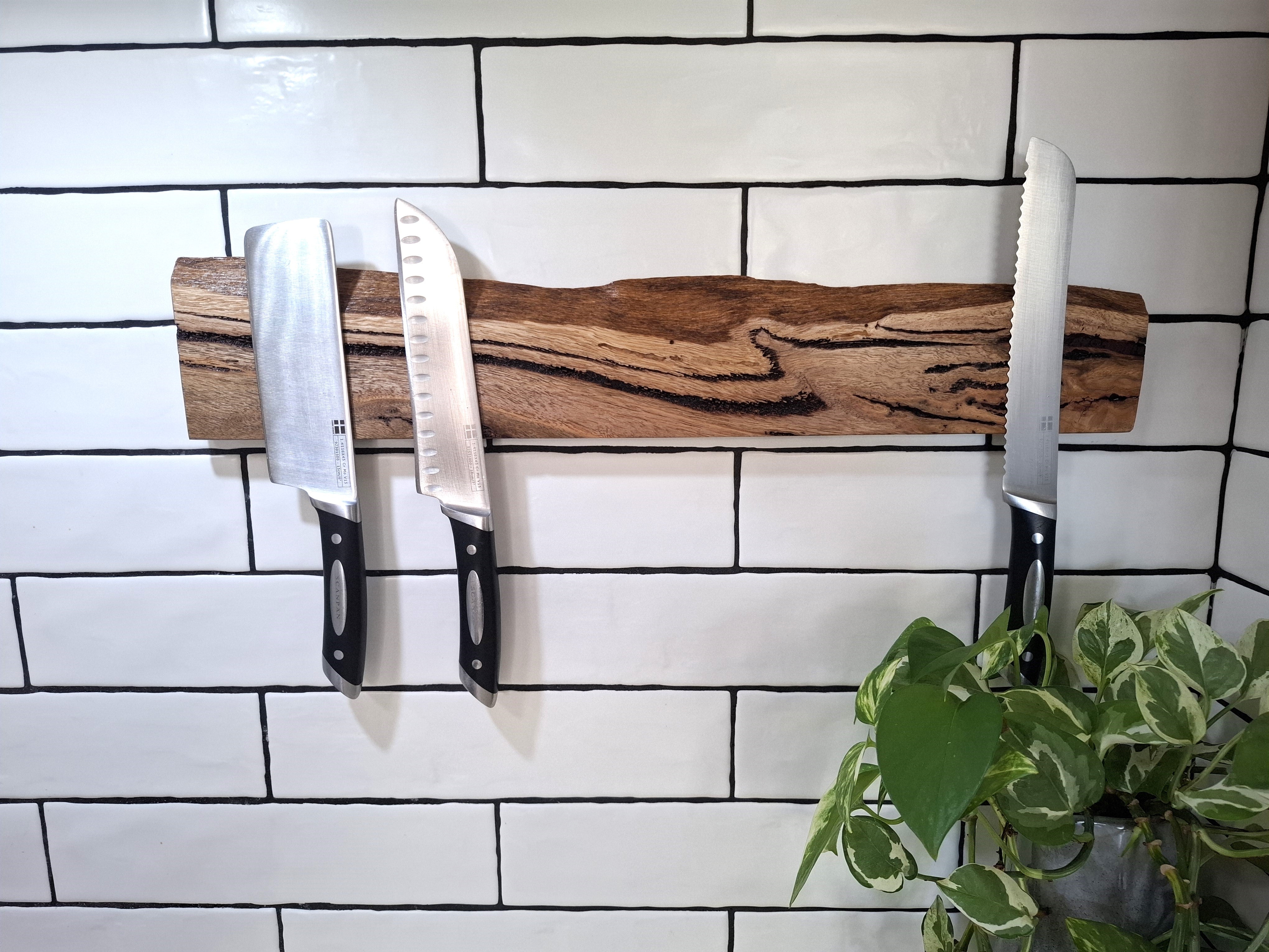 Custom made  Wooden Magnetic Knife Holder