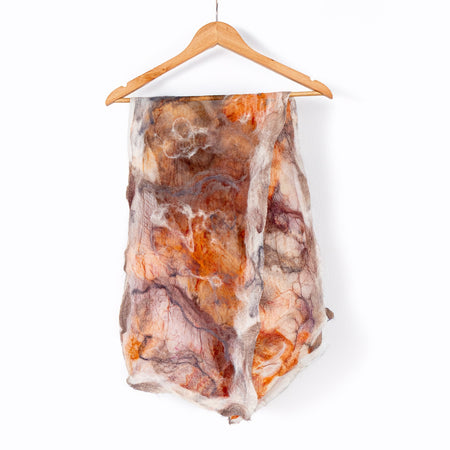 Nuno Felt Wool & Silk Scarf – Earth & Stone Inspired