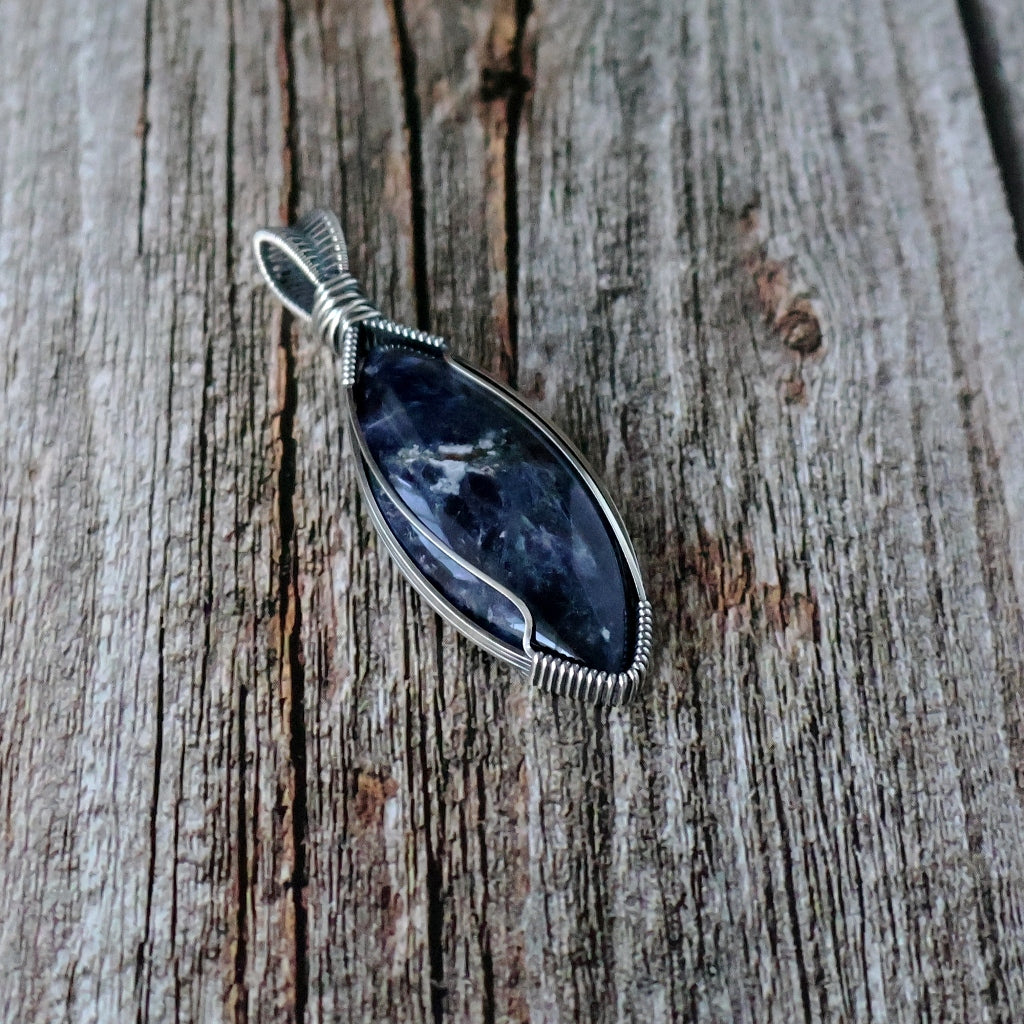 Sterling Silver Sodalite Pendant ~ Talisman of Insight