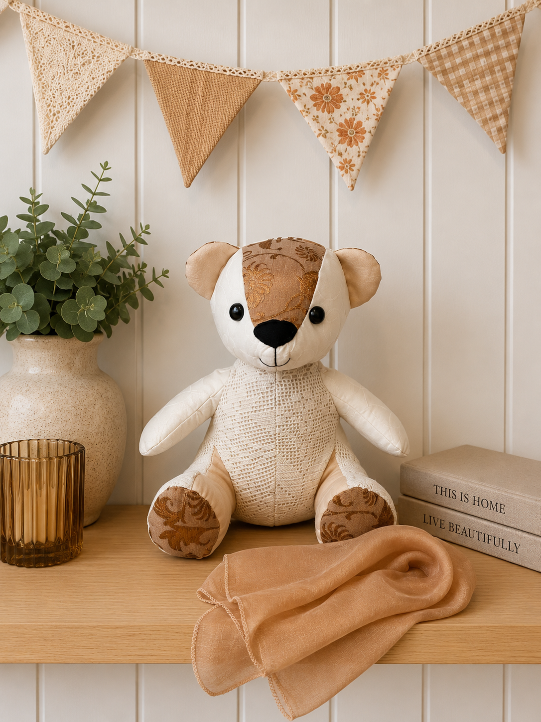 Custom Memory Bear – Made from Your Loved Ones Clothes | Keepsake Teddy Bear | Remberence Teddy Bear