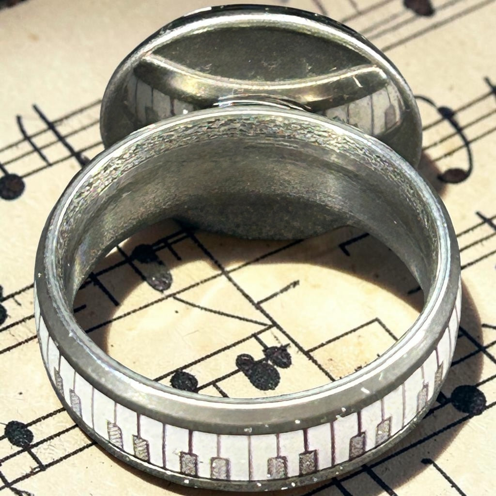 Steampunk watch parts (piano keys) ring