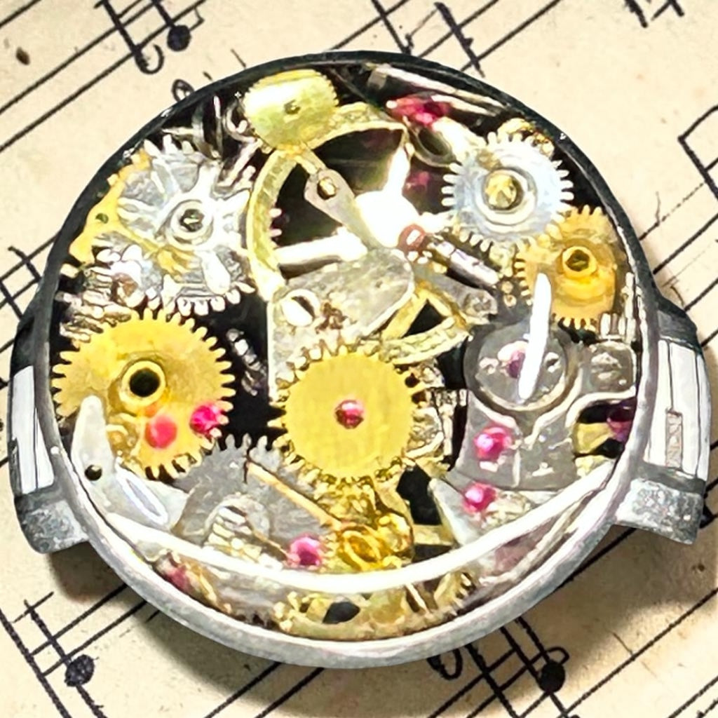 Steampunk watch parts (piano keys) ring