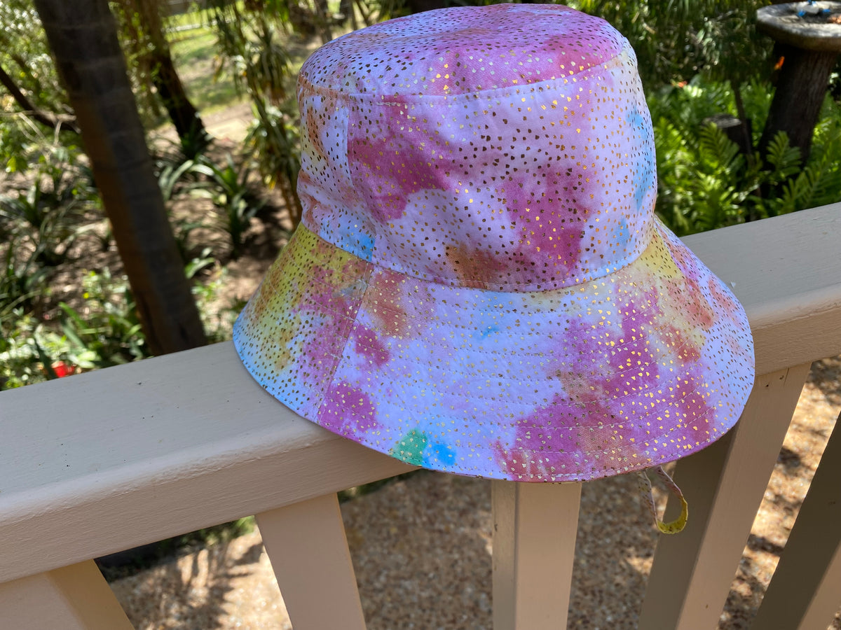 Child’s Bucket Hat 18 mnths to 3 1/2 yrs glittery clouds