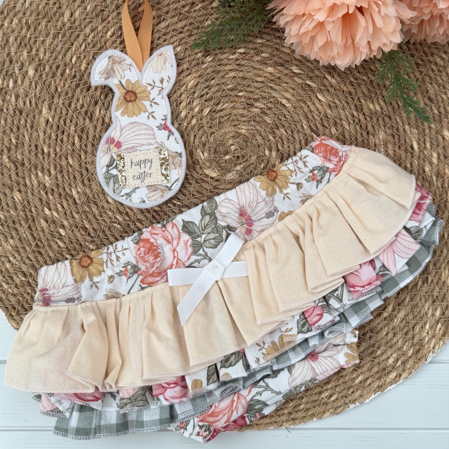 Ruffled Nappy Cover - Vintage Floral