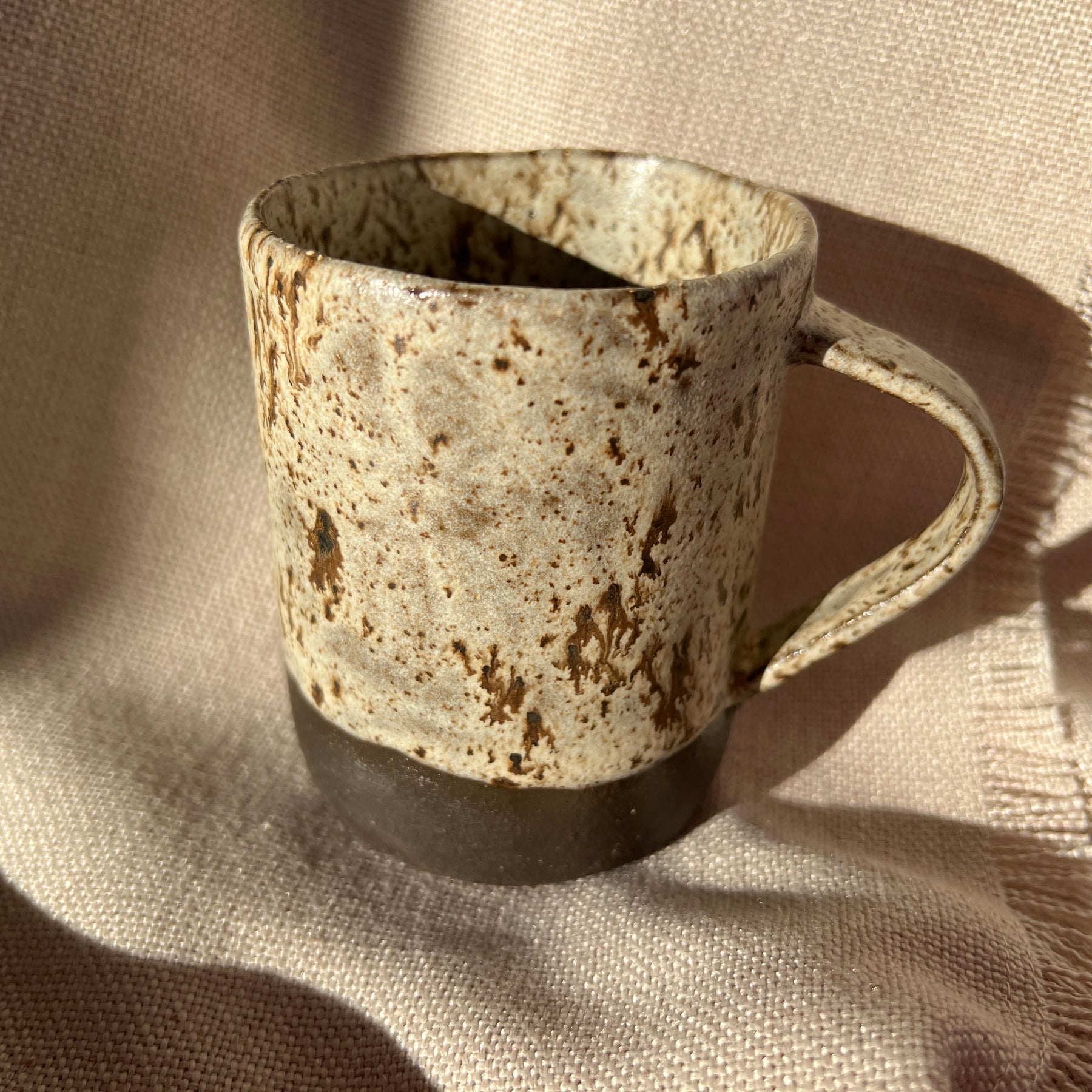 Handmade Rustic Ceramic Mug – Winter Woods Collection, Stoneware Coffee Cup, Earthy Pottery