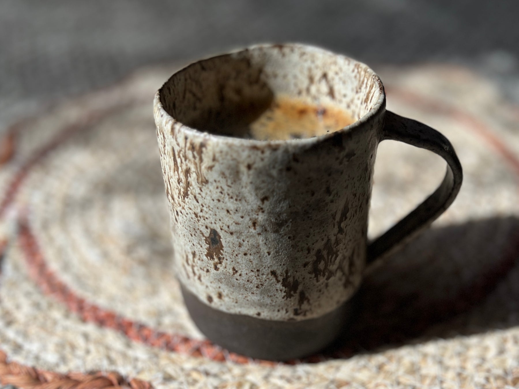 Handmade Rustic Ceramic Mug – Winter Woods Collection, Stoneware Coffee Cup, Earthy Pottery