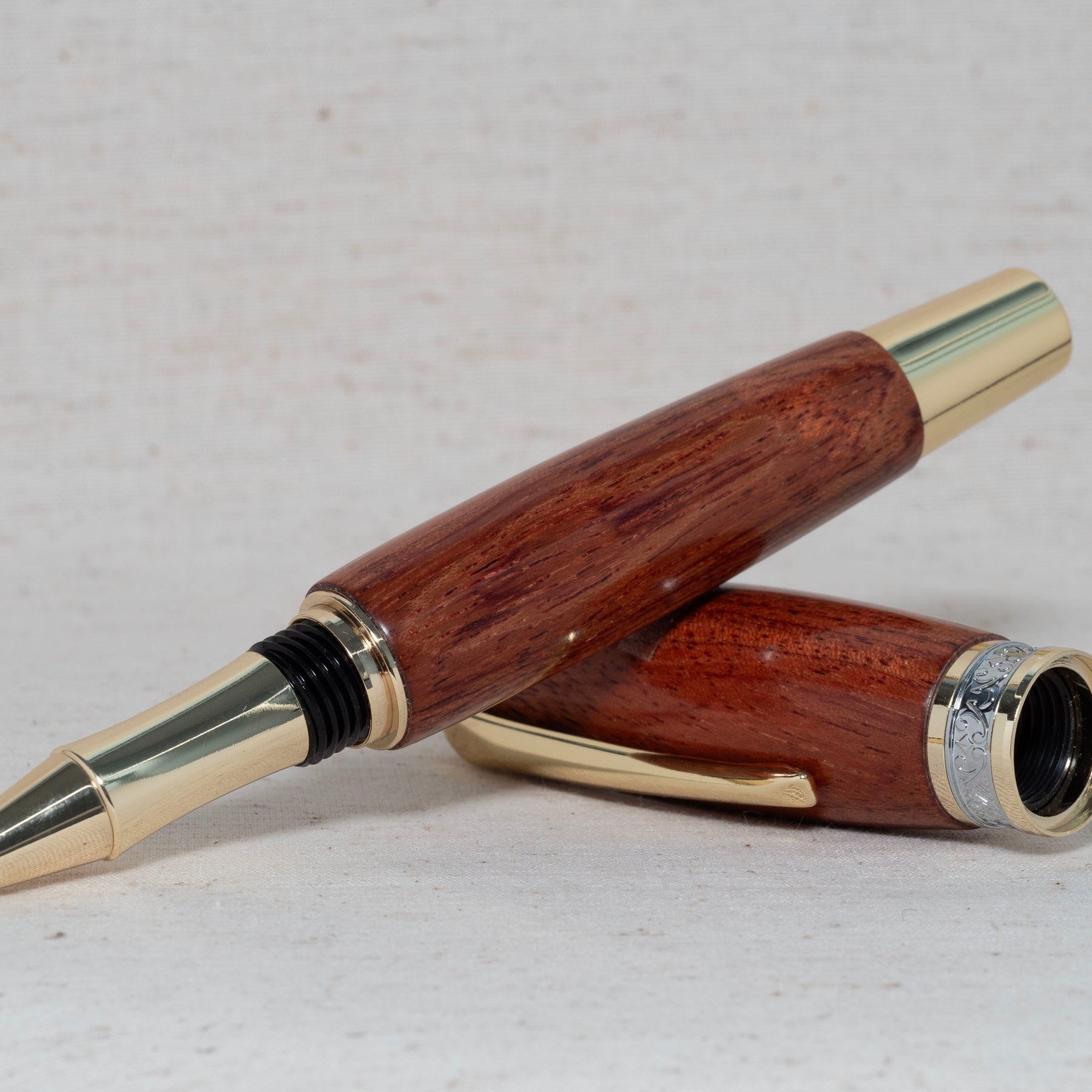 Bubinga wood large rollerball pen