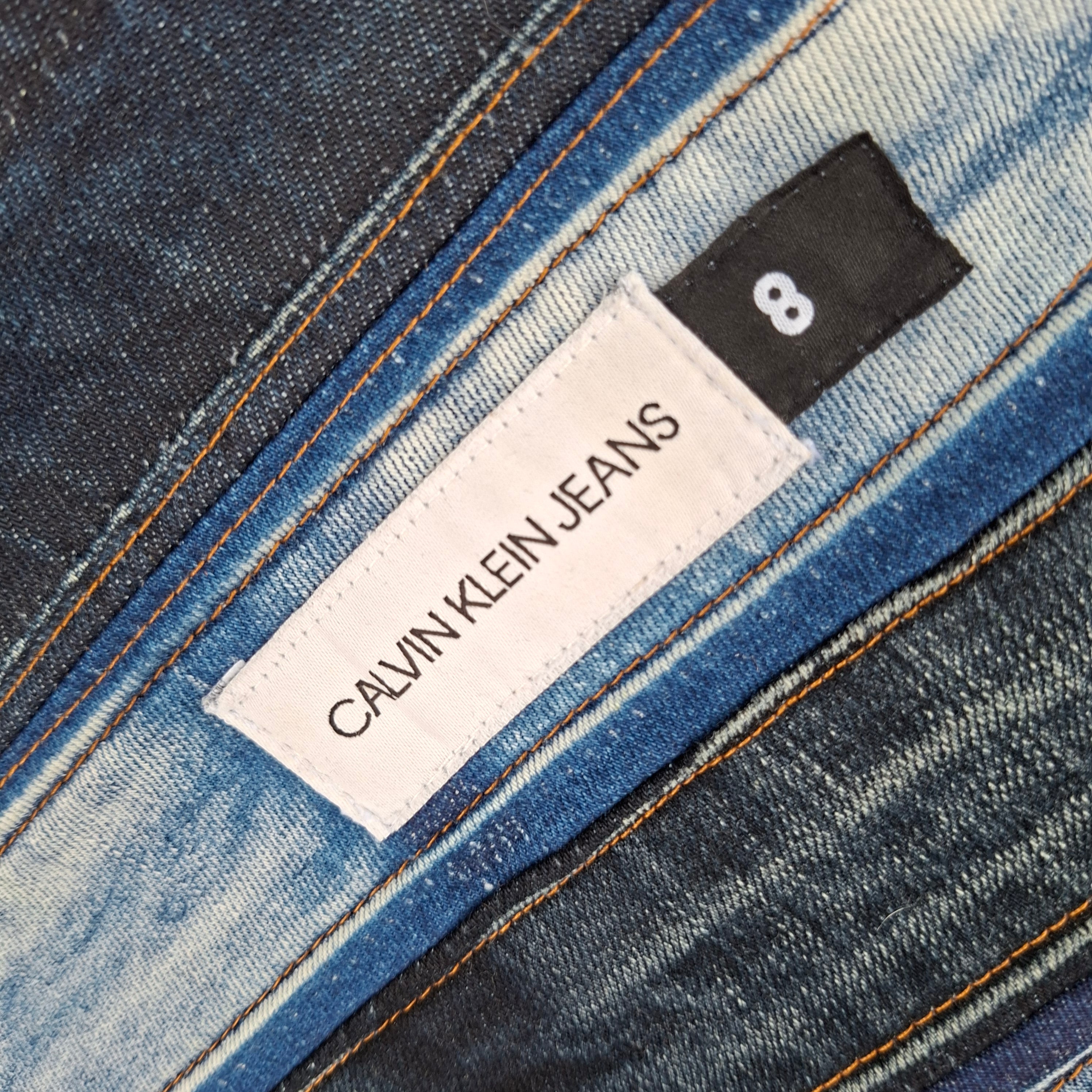 Recycled Calvin Klein Blue Denim Shoulder Bag