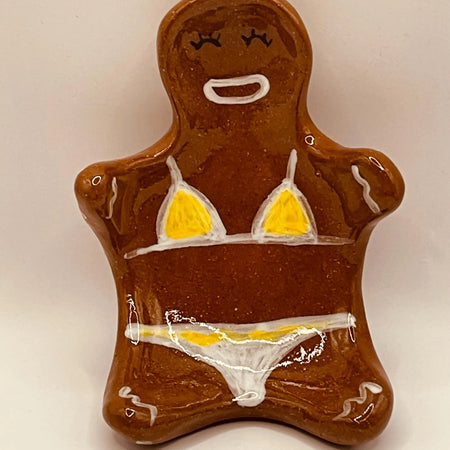 Handmade Gingerbread Man spoon/brush rest or small dish